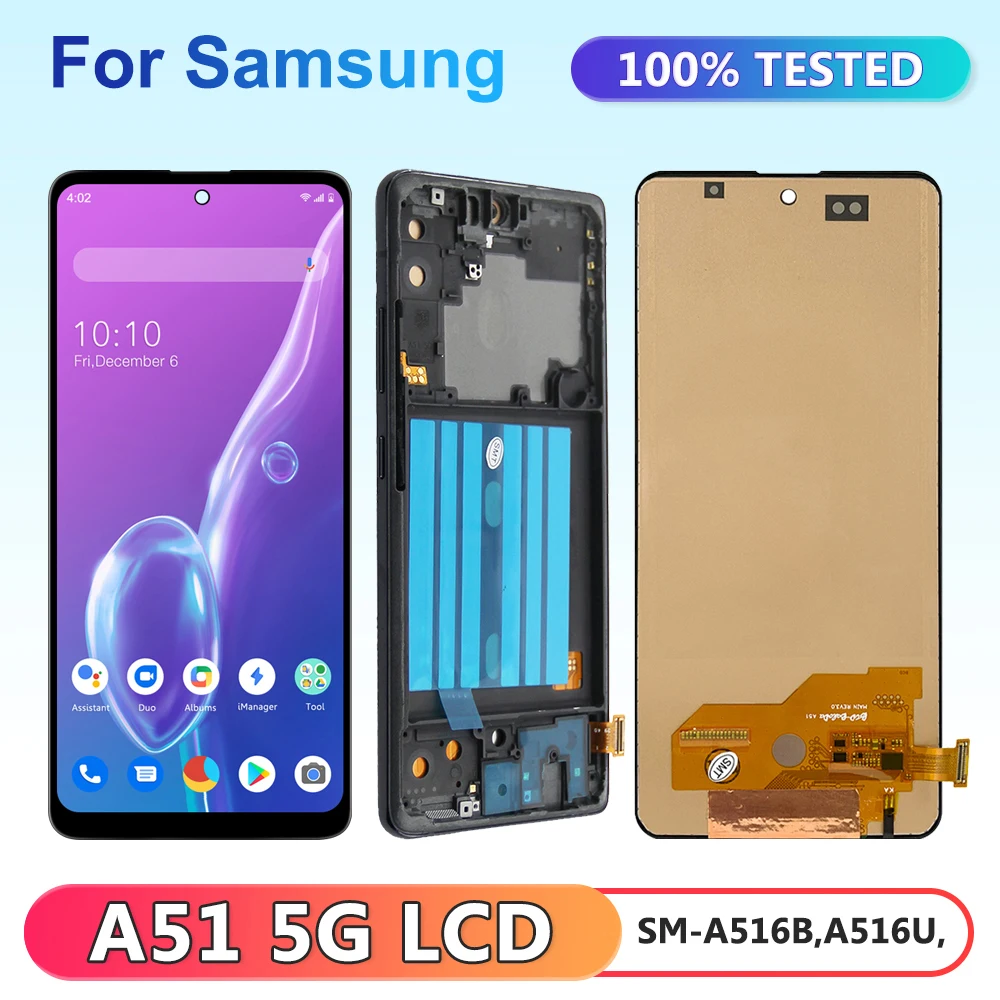 6.5'' A51 5G tft Display Screen, for Samsung Galaxy A51 5G A516 A516F A516B A516N Lcd Display Touch Screen Digitizer Assembly