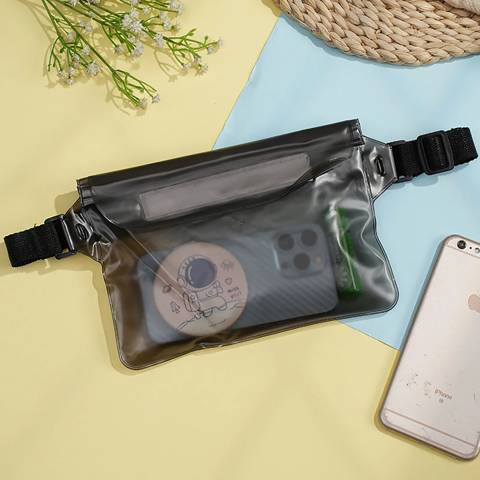 女性用大容量防水ウエストバッグ,調節可能なベルト付きハンズフリー防水バッグ,女の子へのギフト