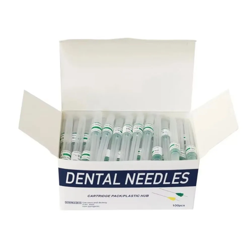 300/500Pcs Disposable Dental Anaesthesia Needle Tips Sterile Oral Clean Root Canal Endo Irrigation Syringe Cartridge Inject Tips