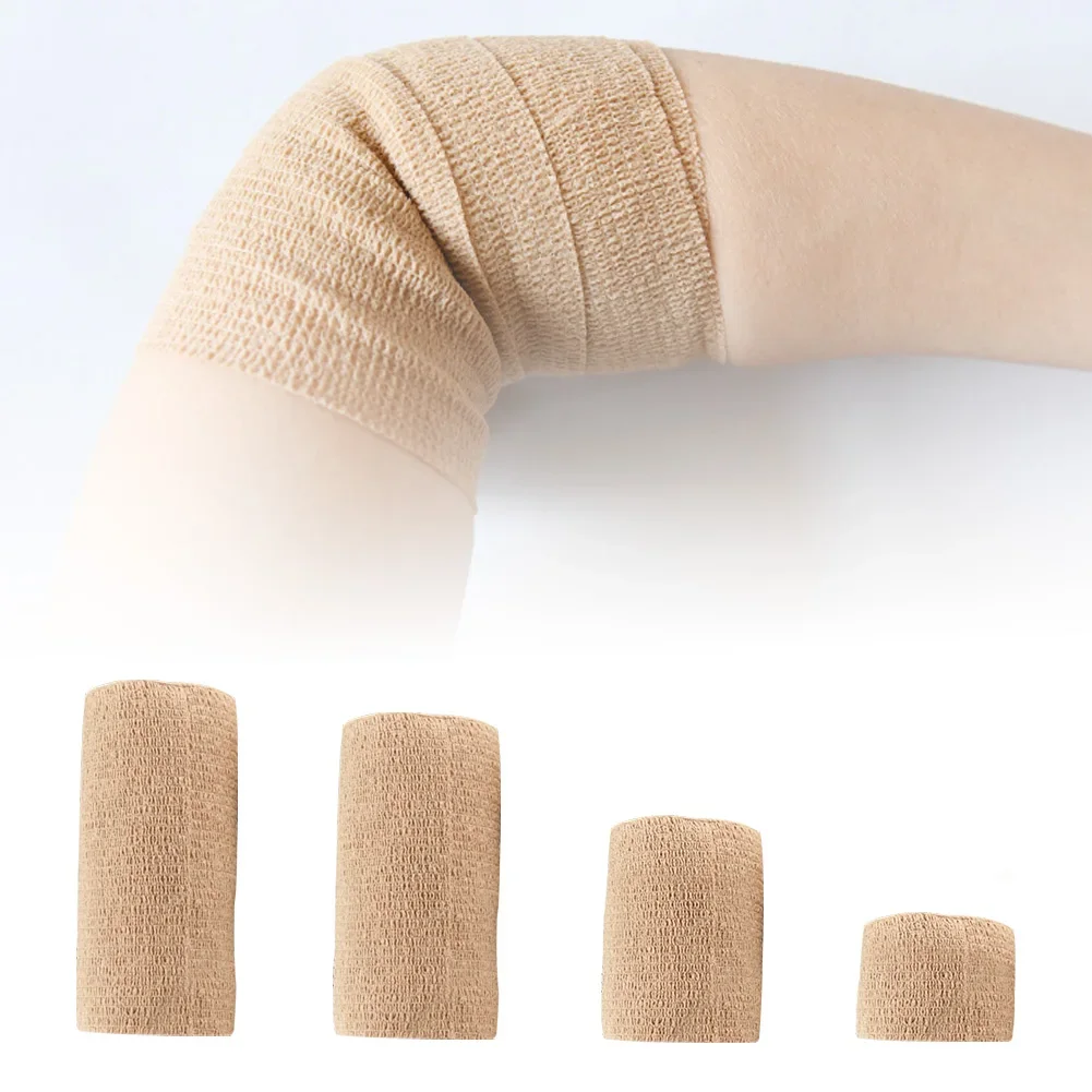 المتاح الذاتي ضمادة قطن لاصقة 2.5/5/7.5/10 سنتيمتر * 450 سنتيمتر لتضميد الجروح الطبية الشاش تحديد الشريط أداة الإسعافات الأولية في الهواء الطلق