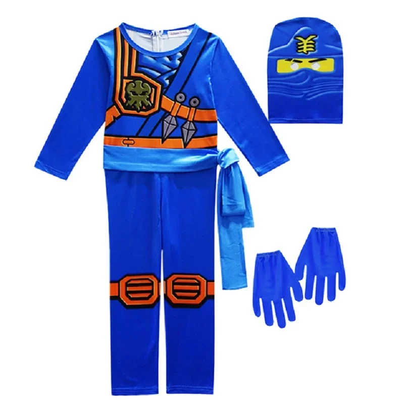 Kostium ninja damski chłopiec kostium superbohatera Ninja Kids Fancy Party Dress Up kostium na Halloween dla dzieci Ninja Cosplay kombinezon zestaw