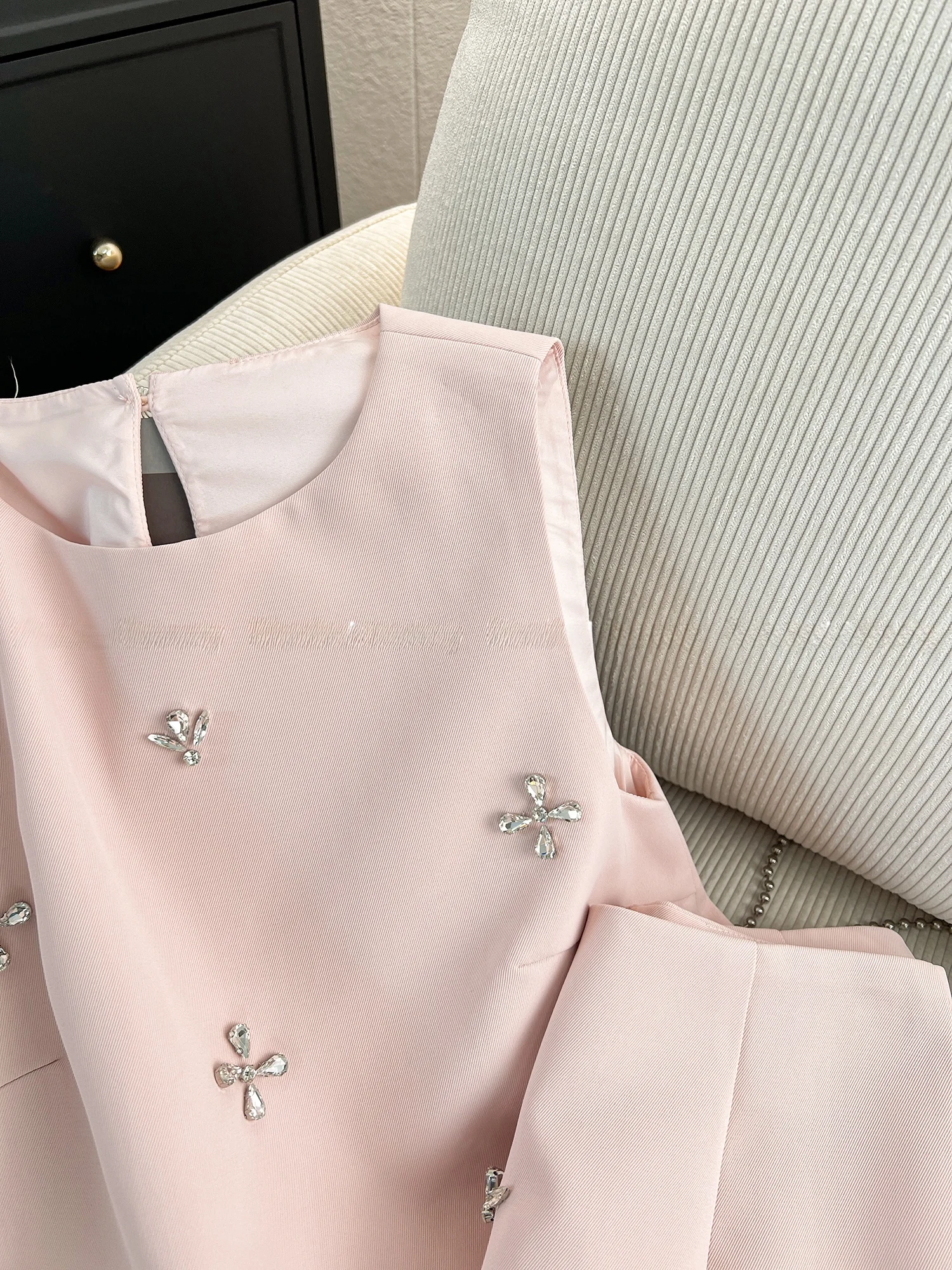 الحلو مكافحة الشيخوخة الصيف جديد Faionable الماس Embellied Svel أعلى عالية الخصر واسعة الساق السراويل النسائية مجموعة #3