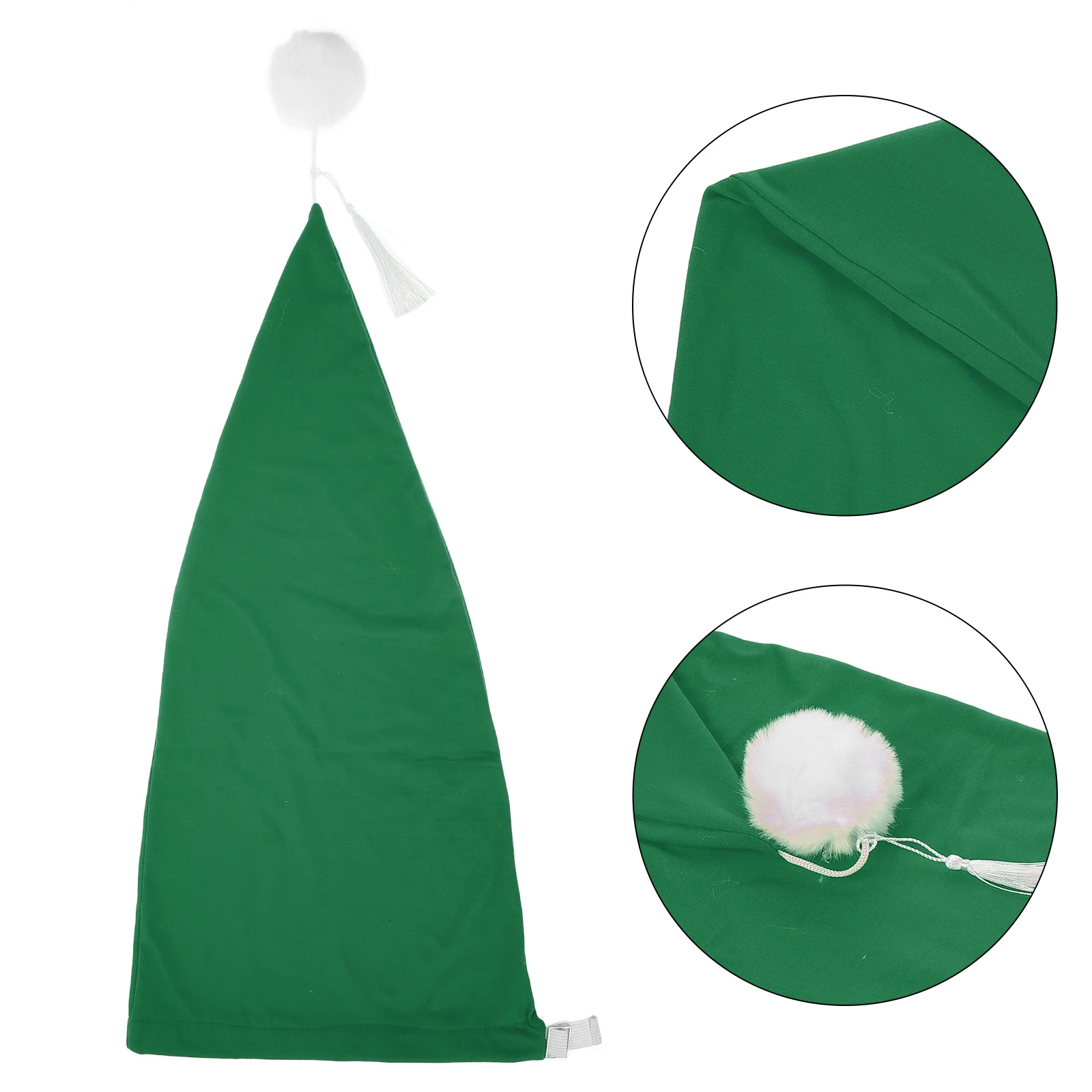 

Santa Hat Dress Props Hats for Men Christmas Costume Accessories Blended Decorative Dwarf Man