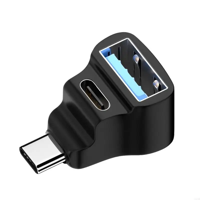 G6DD USB Тип C до USB 2.0+Тип C Адаптер разветвителя 100 Вт быстрая зарядка для ноутбука