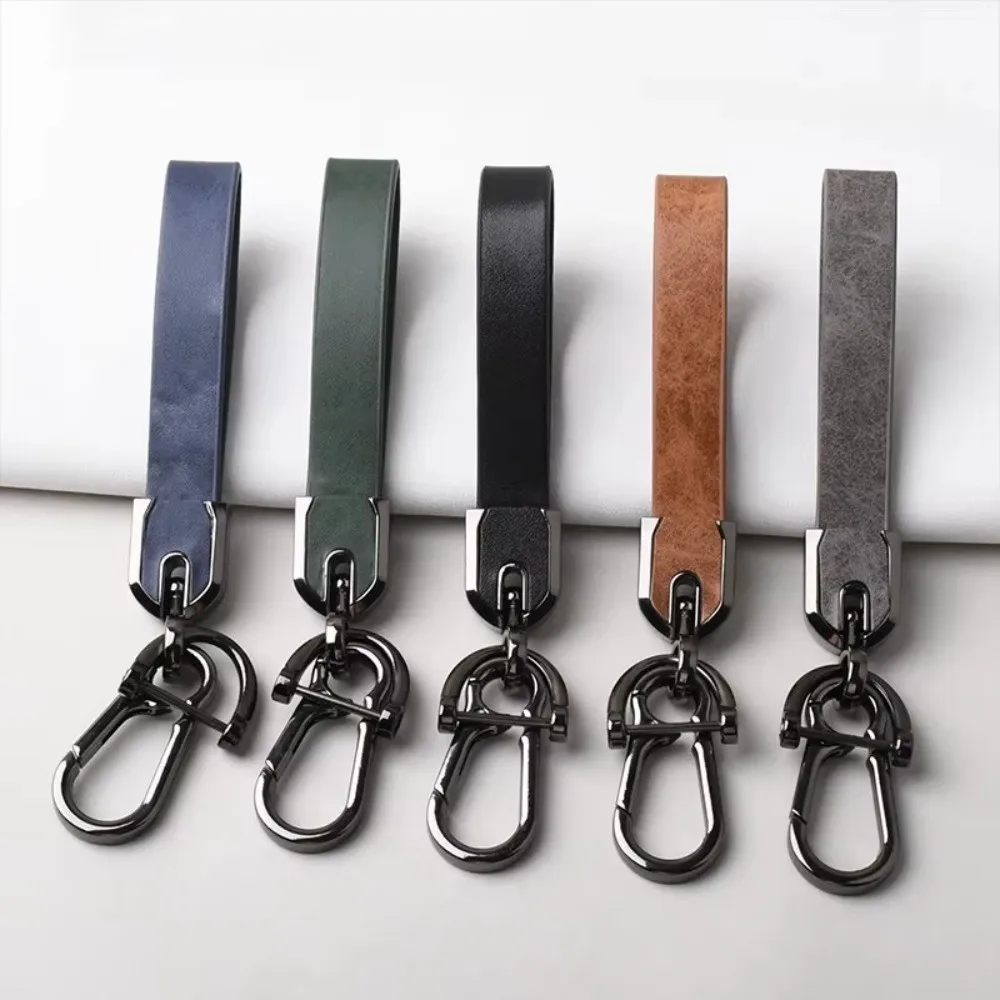 Gifts Multifunctional Leather Car Keychain Portable Anti Loss Keychain Ring Waist Hanging for Men and Women