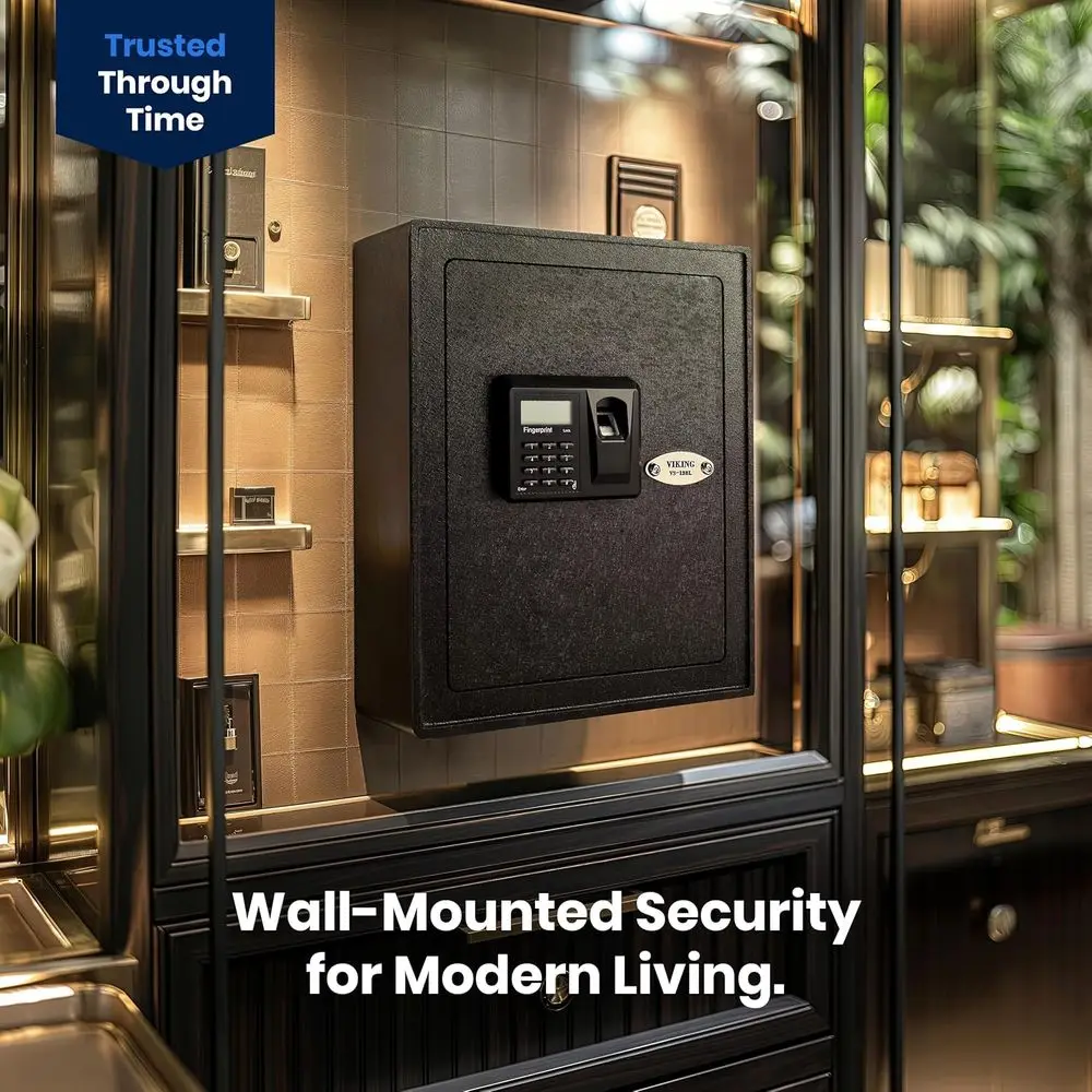 헤비 듀티 생체 인식 지문 벽걸이 권총 금고 모델 VS-12BL