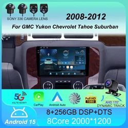 Car Radio Android 15 Carplay Auto Multimedia Player For GMC Yukon Chevrolet Tahoe Suburban 2008 - 2012 E53 X5 M5 2din Autoradio