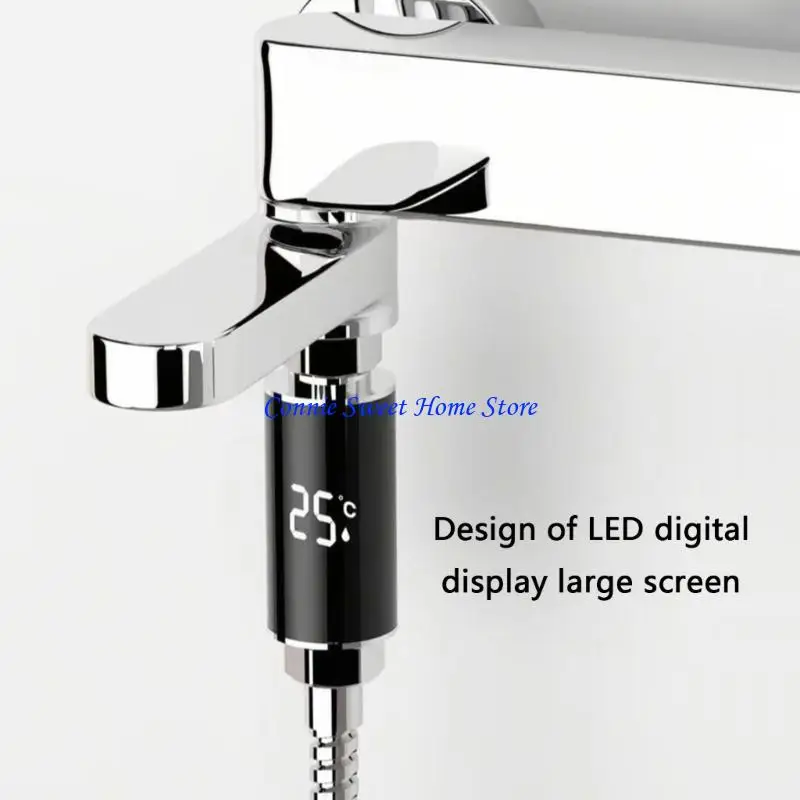 LXAF Pantalla LED Termómetros Energía Agua Monitor Temperatura Ducha Fácil Instalar