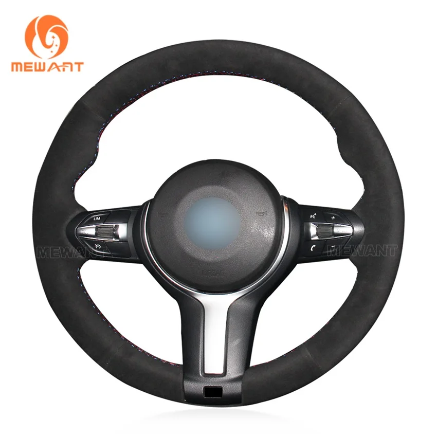 

MEWANT suede car Steering Wheel Cover for BMW (M Sport) 2 Series F22 F23 F30 F34 F32 F33 F10 F07 F12 F13 F06 F39