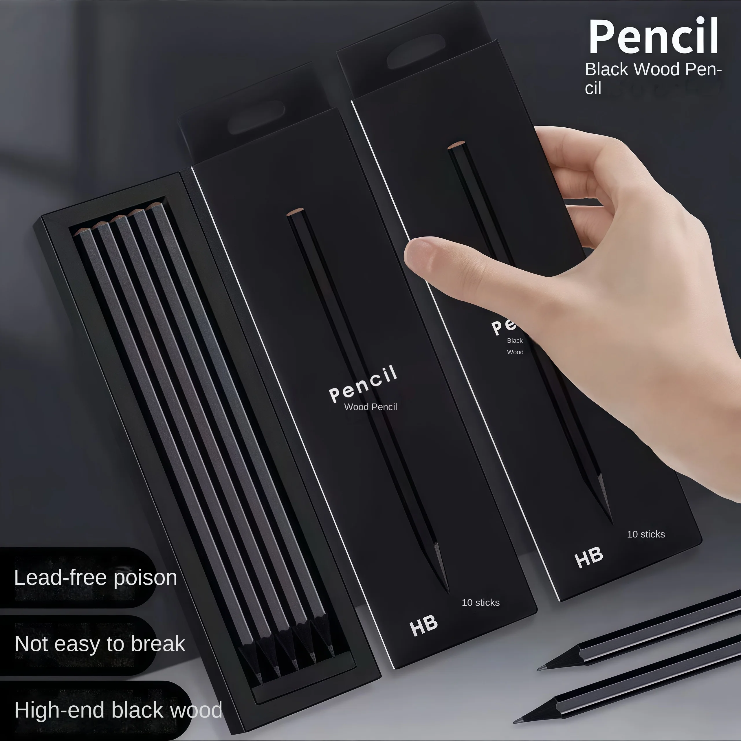10/20/30 قطعة/المجموعة 2B HB أقلام رصاص خشبية من الخشب الأسود مجموعة أقلام رصاص من الجرافيت أقلام رصاص خشبية لمستلزمات الكتابة المدرسية والمكتبية