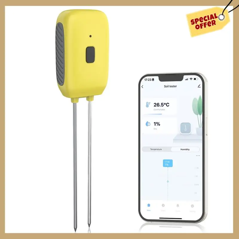 Tuya الذكية بلوتوث اختبار التربة درجة الحرارة مقياس الرطوبة مقاوم للماء مقياس الحرارة والرطوبة أتمتة كاشف الري-WMAN