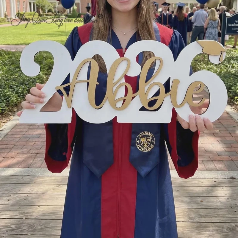 Custom Graduation Sign Senior 2026 2027 | Custom Wooden Name Decor | Class of 2026 2027 Party Display