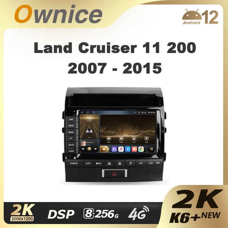 

Ownice K6+ 2K 13.3 for Toyota Land Cruiser 11 200 2007 - 2015 Car Radio Multimedia Video Player Navi Stereo GPS Android 12 2din