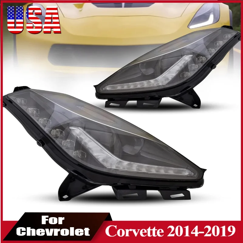 

HID/Xenon Headlight Assembly For Chevy Corvette 2014-2019 Car Head Lamp LED DRL Daytime Running Lights Turn Signal Indicator