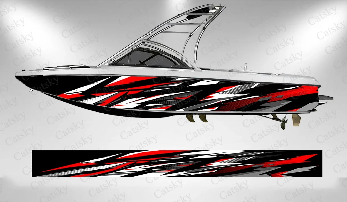 

Black vector orange abstract stripes graphic Boat sticker vinyl boat pontoon deck boat fishing decorative pontoon boats decal