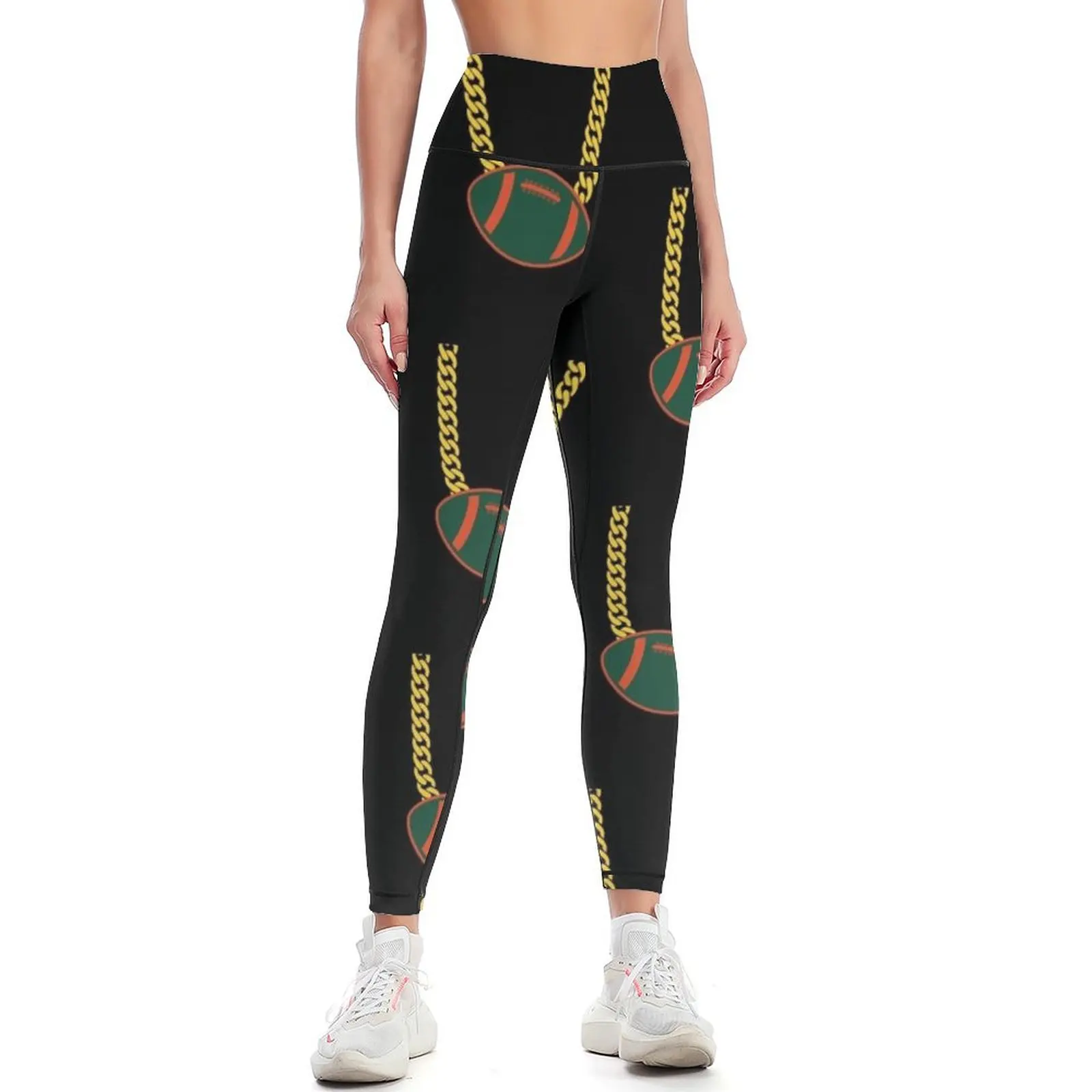 

Turnover Chain Football Design Leggings fitness set gym sportswear woman gym 2024 active wear Womens Leggings