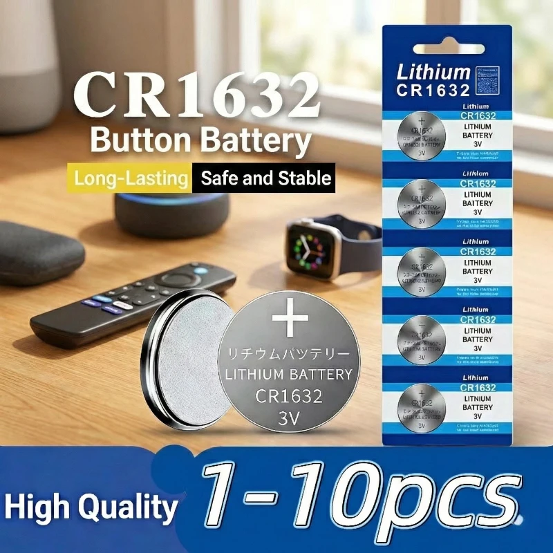 

CR1632 3V Button Cell Battery - For Car/EV Key Fobs, Digital Scales, Remotes, TPMS & Anti-theft Devices