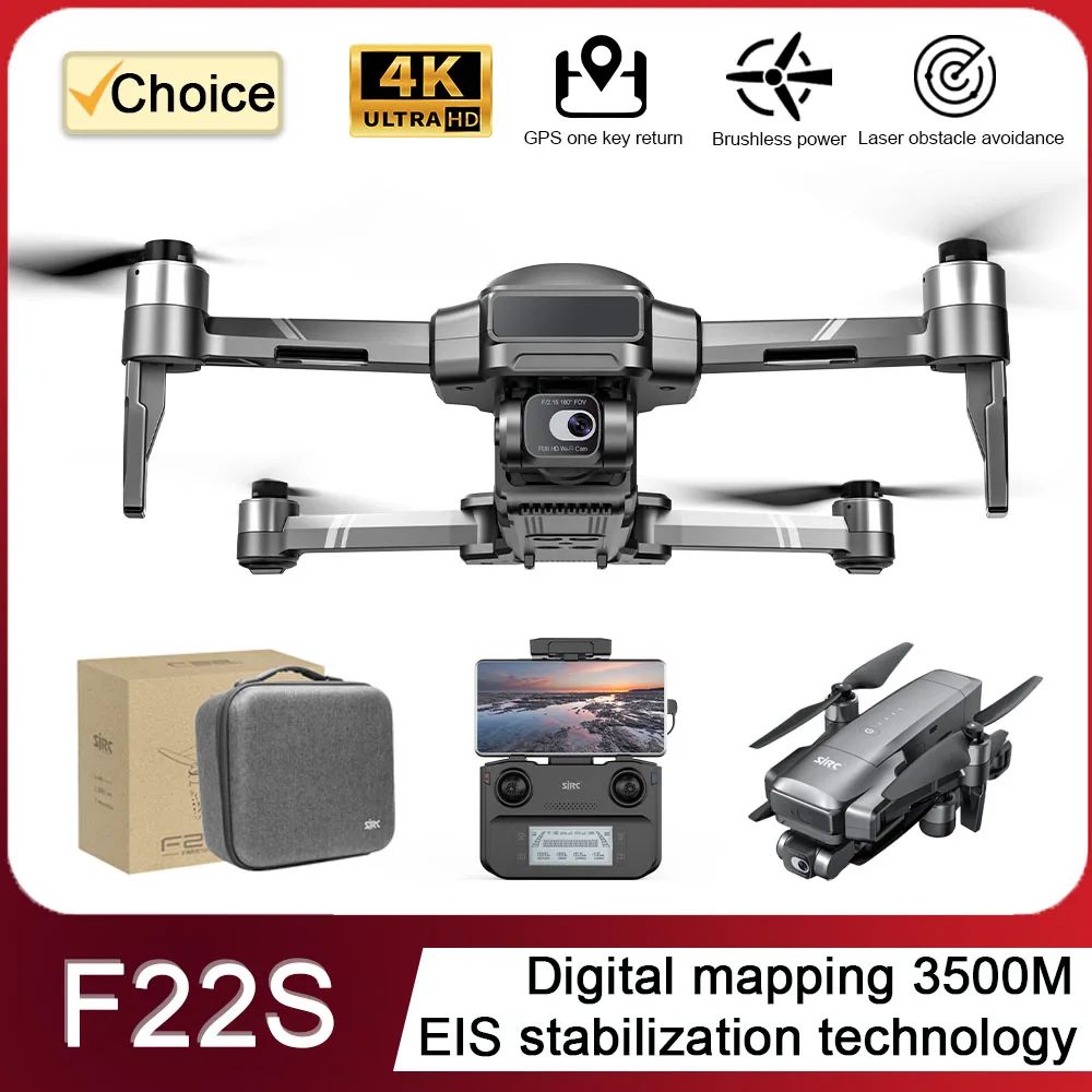 F22S Drone 4K ESC Camera GPS Brushless Drone Laser Obstacle Avoidance 3.5KM Digital Transmission WIFI 5G FPV RC Quadcopter Drone