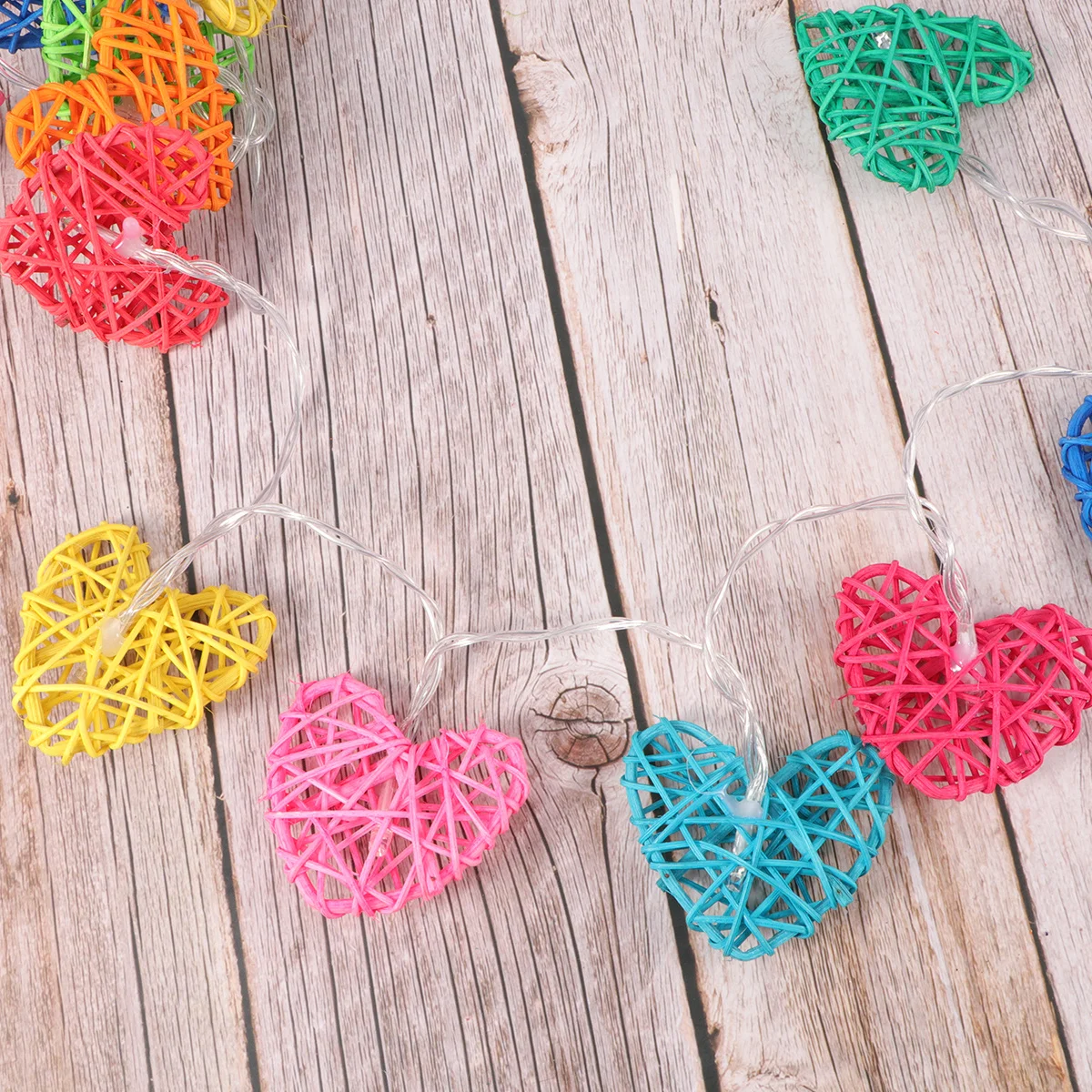 Guirnalda de luces Led en forma de corazón de 2,5 M para fiesta, boda, cumpleaños, decoración, escenario, fondo, fotografía, decoración del hogar y Hotel