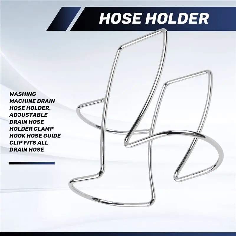 KYCOR-Washing Machine Drain Hose Holder, Adjustable Drain Hose Holder Clamp Hook Hose Guide Clip Fits All Drain Hose Easy Instal