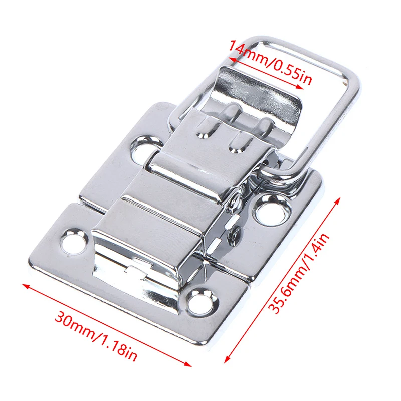 2Pcs Stainless Steel Chrome Toggle Latch For Chest Box Case Suitcase Tool Clasp Cabinet Fitting Lock Belt Hasp Buckle Hardware