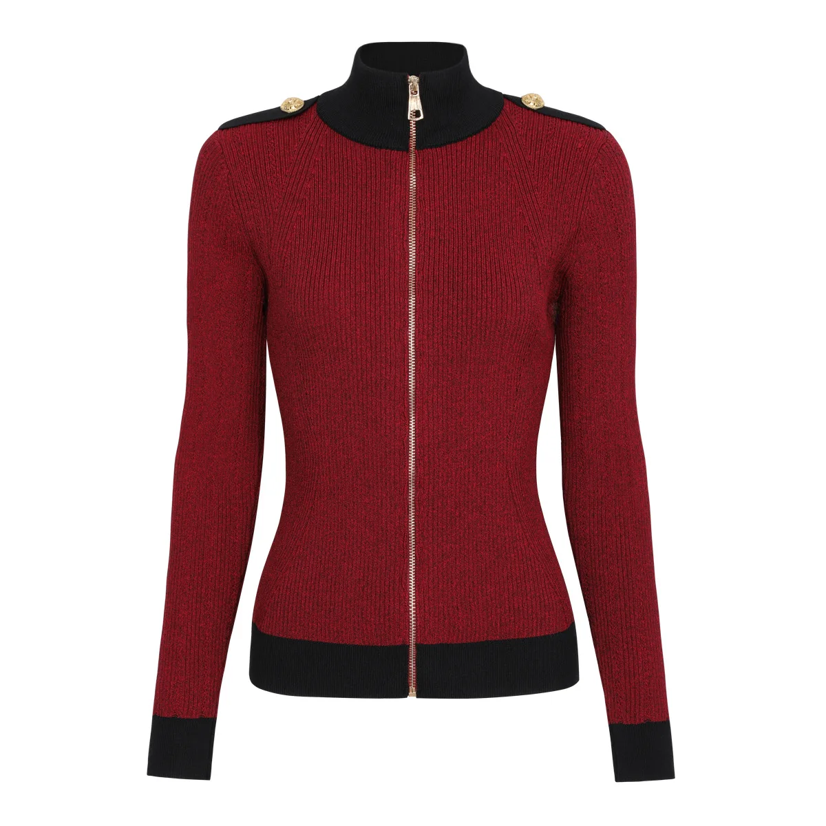 Customized 25125 Quality Spot Knitted Shirt Long Sleeve Top Sweater Cardigan Women's Coat Cross Border Supply