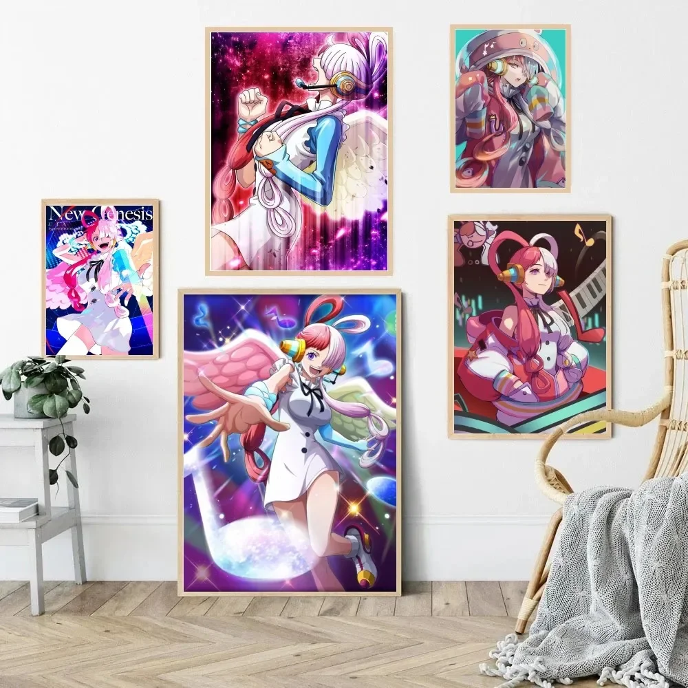 1pc ONE PIECE Uta Poster Paper Print Home Bedroom Entrance Bar Cafe Art Painting Decoration