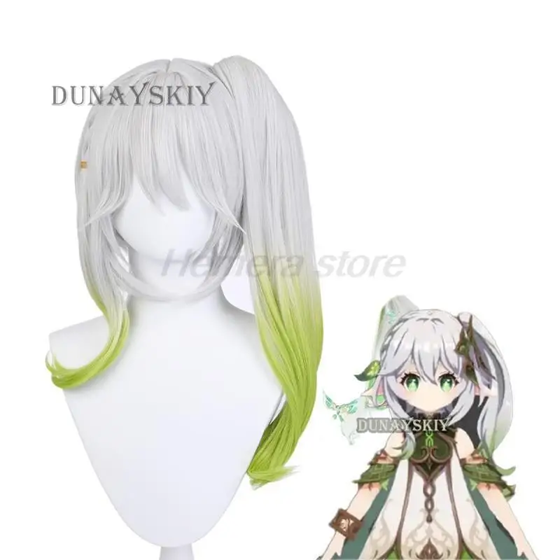 Nahida Cosplay Genshin Impact Costume Lesser Lord Kusanali Full Set Dress Ears Wig Nahida outfits for Comic Con