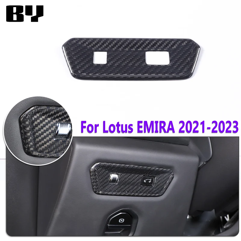 

For 2021-2023 Lotus EMIRA real carbon fiber car styling car interior trunk switch frame sticker car interior accessories 1Pcs