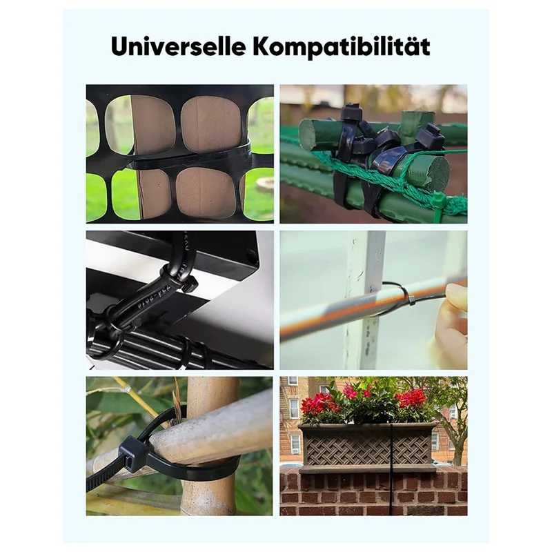 

MHWY 100 упаковок кабельных стяжек-молний, сверхмощных, 12 дюймов, 7,6 мм, прочных пластиковых проволочных стяжек с прочностьми на растяжение 70 кг, устойчивых к ультрафиолетовому излучению