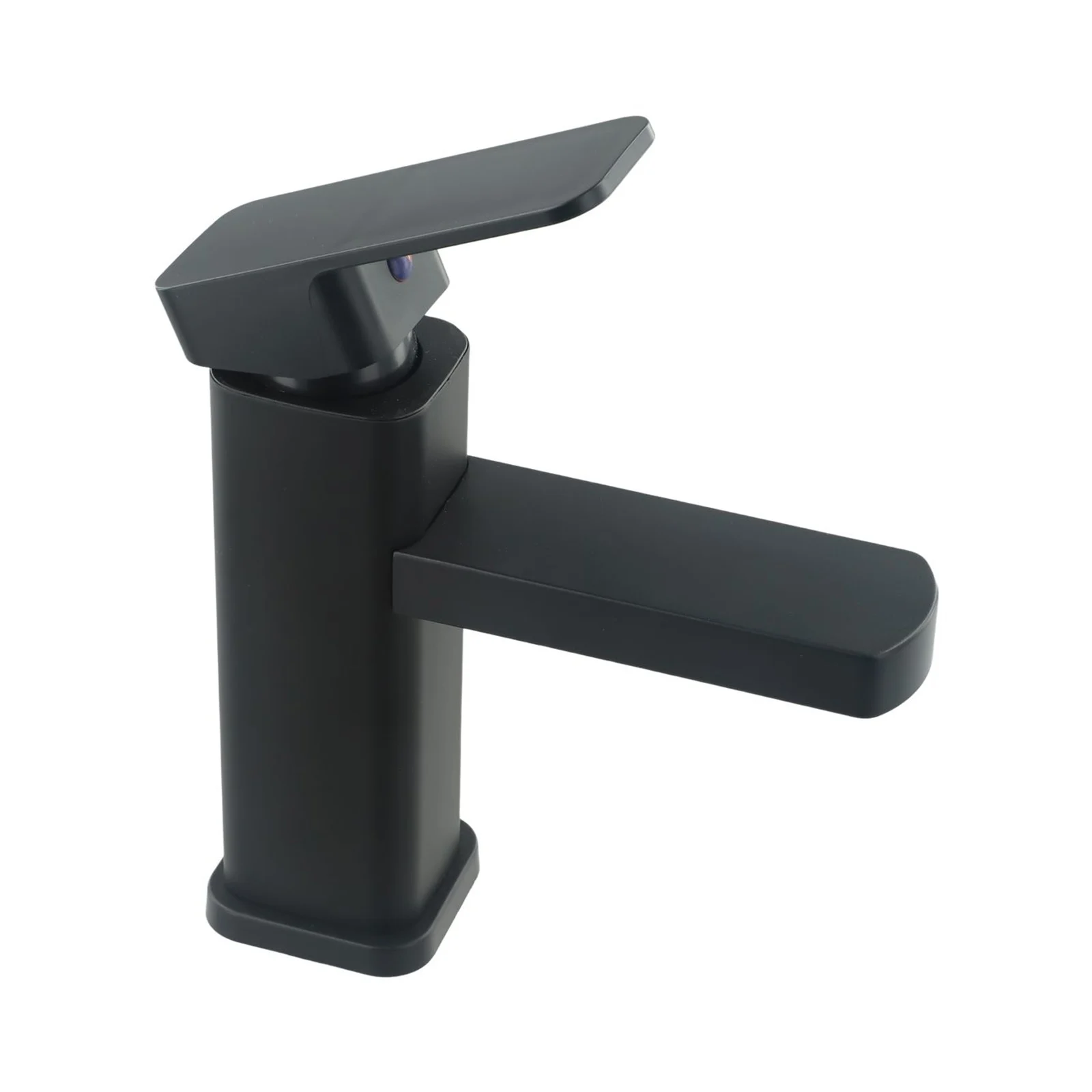 

Single Lever Bathroom Sink Mixer Tap Deck Mounted Basin Faucet with Chrome Coating Rust Resistant Waterfall Style