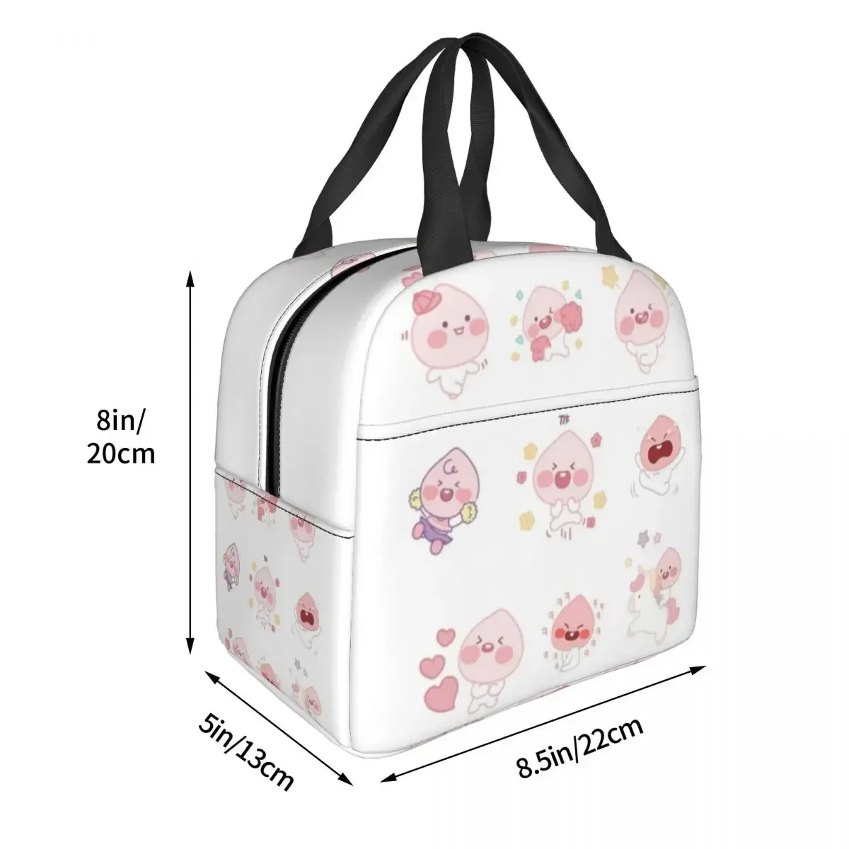 Kakaotalk Friends Apeach Ryan Thermal Insulated Lunch Bags Lunch Container Bento Pouch High Capacity Tote Lunch Box Travel Boy