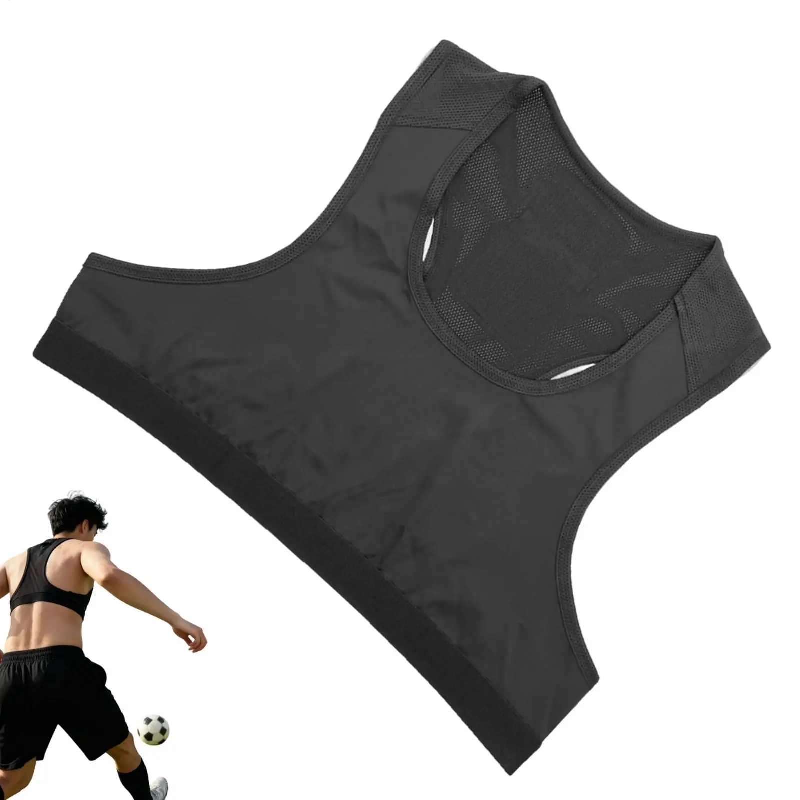 Soccer Pinnies Sweat-Wicking Breathable Gps Tracker Outdoor Top Practice Vest for Football Practice Basketball Training Hockey