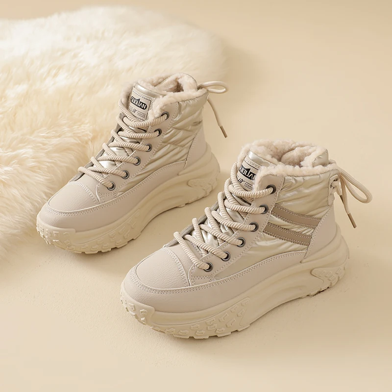 

Зимние теплые туфли для гольфа для женщин, уличная спортивная обувь с высоким берцем и мехом, тренировочная обувь для гольфа, женская прогулочная обувь