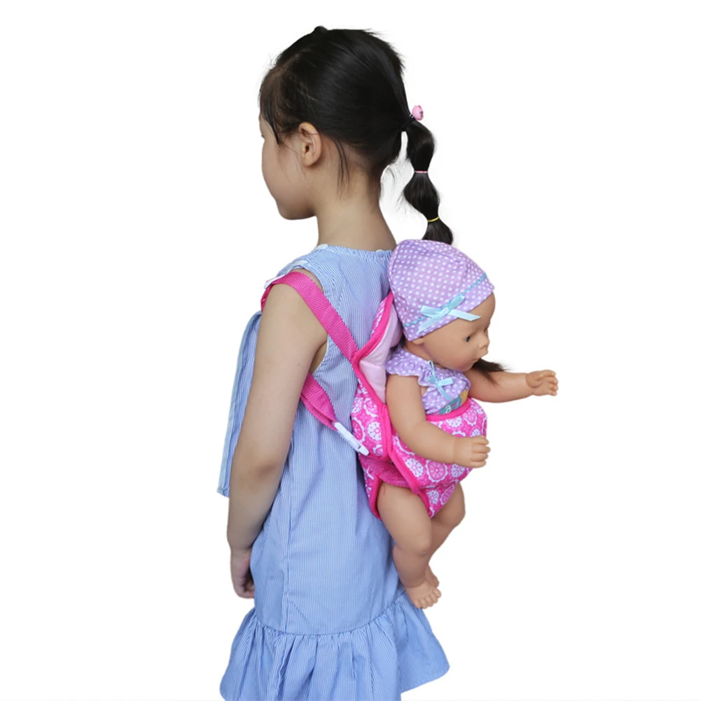 Newborn Doll Carrier Fit Outdoor Backpack with 43cm Baby Reborn Toy 18 inch American Dolls Portable Bag Accessories