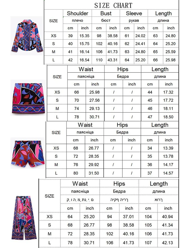 Women Printed Blouses+ Short Skirt Set/Skirt 2022 New Turn Down Collar Long Sleeve Tops High Waist Girl Outfits Fashion Suit