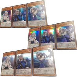 Diy Homemade Yu-Gi-Oh Lovely Labyrinth of The Silver Castle Anime Bronzing Collection Flash Card Cartoon Toy Card Christmas Gift