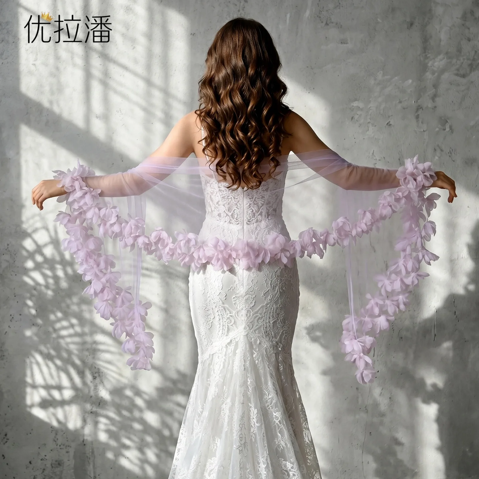 

Flowers Wedding Shawl Wraps White Tulle Dress Bolero Sleeveless Jacket Bridal Cloak Wedding Accessories