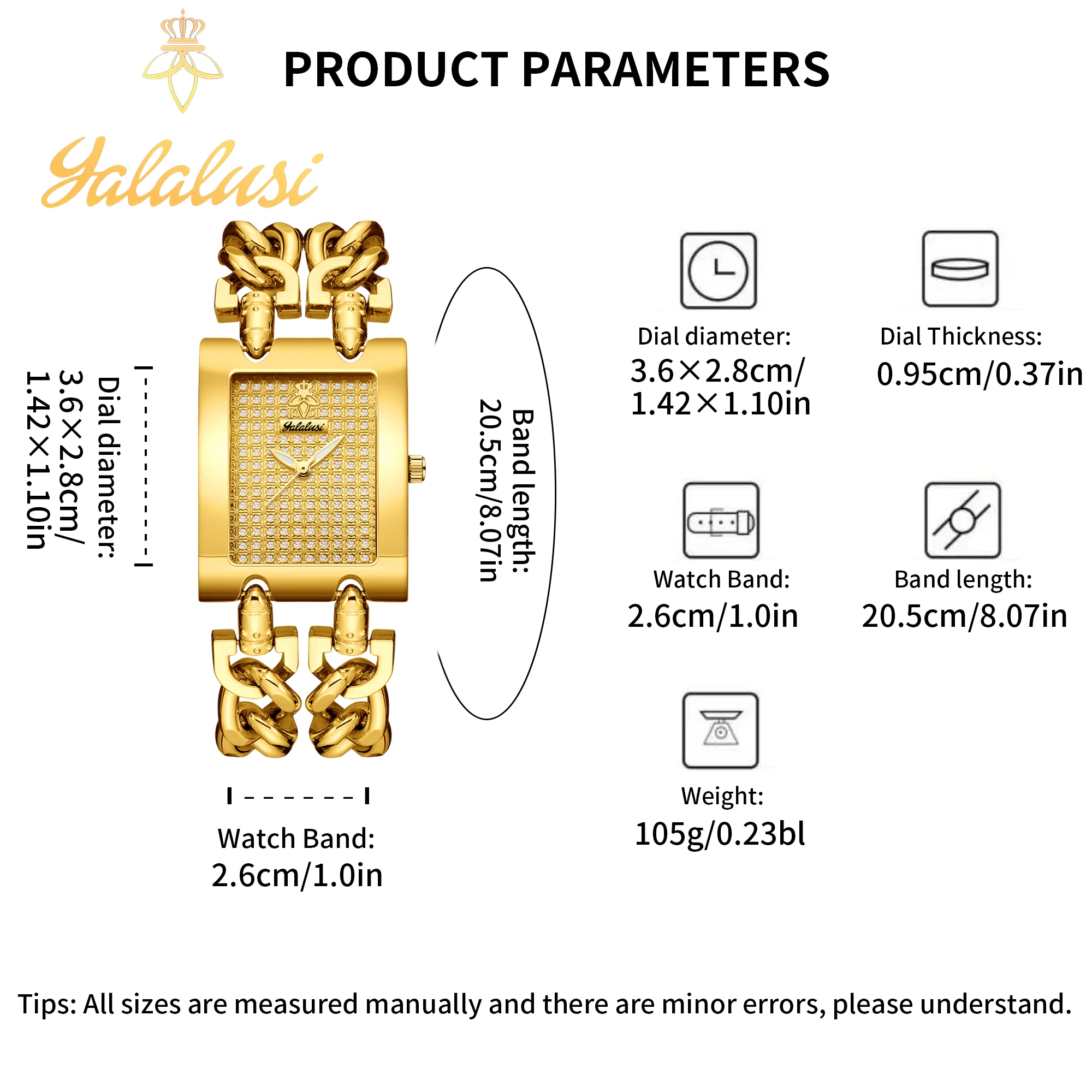 YaLaLuSi Jam Tangan Wanita Mewah dengan Dial Berlian Penuh Desain Gelang Hadiah reloj mujer jam tangan untuk wanita jam tangan untuk perempuan.
