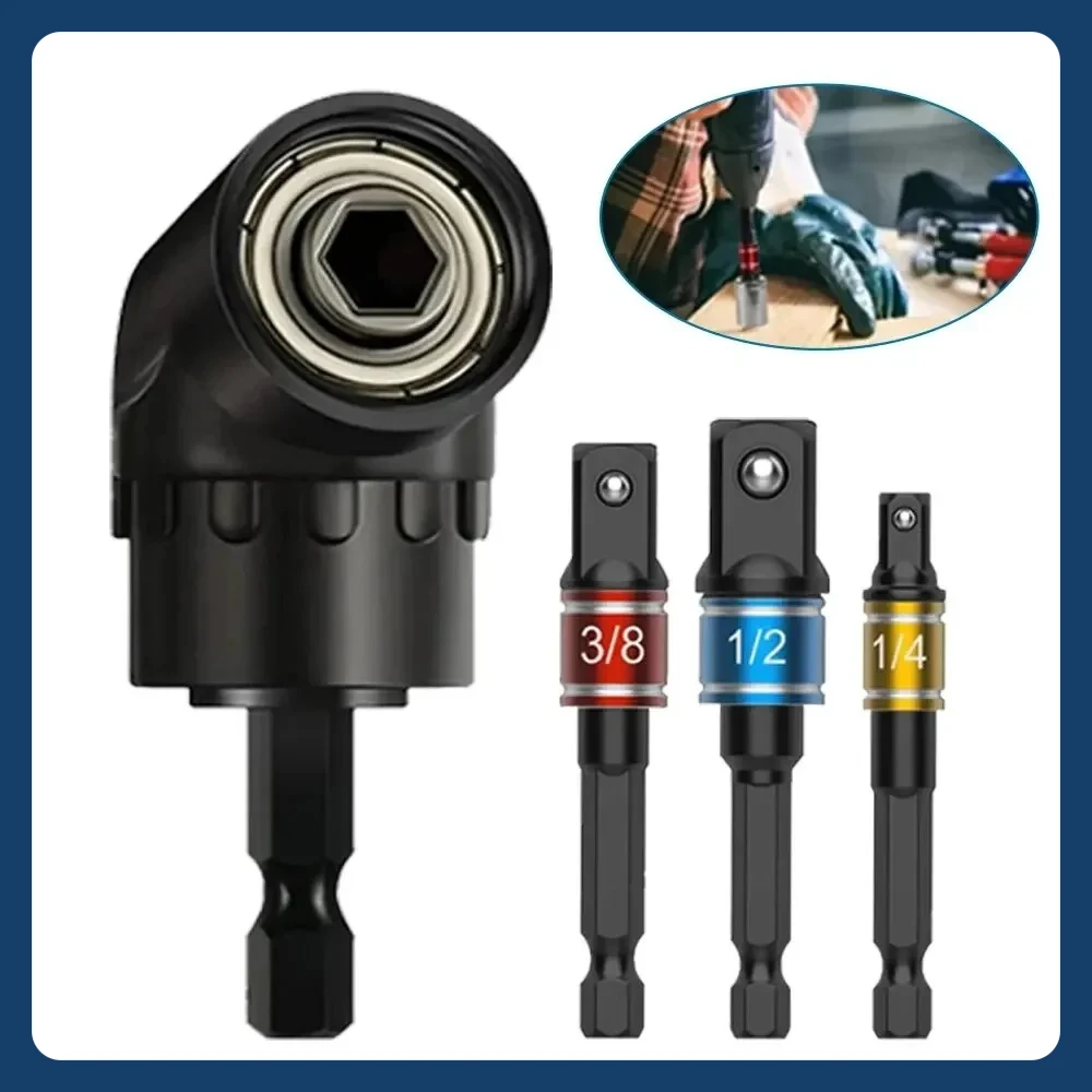 

105 ° Токарная отвертка, электрическая дрель, угловая головка отвертки, шестиугольный преобразовательный удлинитель, инструмент