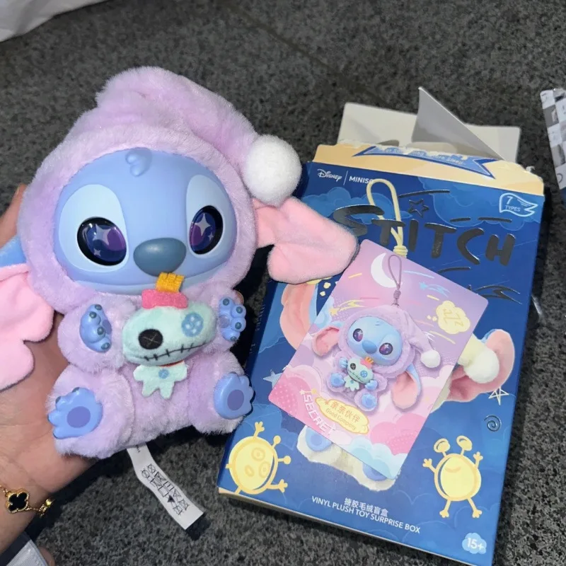 2026 HOT Disney Stitch Eat Something Before Sleep Blind Box Mystery Bag Vinyl Plush Doll Toy Pendant Surprise The Monsters Gift