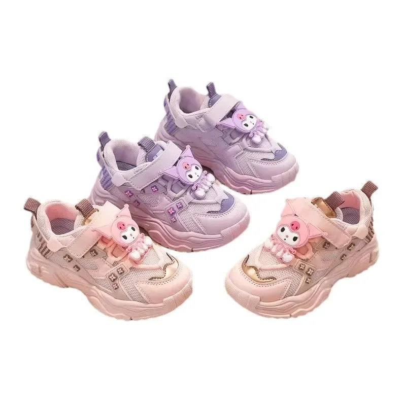 Girly Heart Kuromi Anime Kawaii Sanrio Casual Shoes Cute Cartoon Ins Breathable Fashion Children Sneakers Gifts for Kids