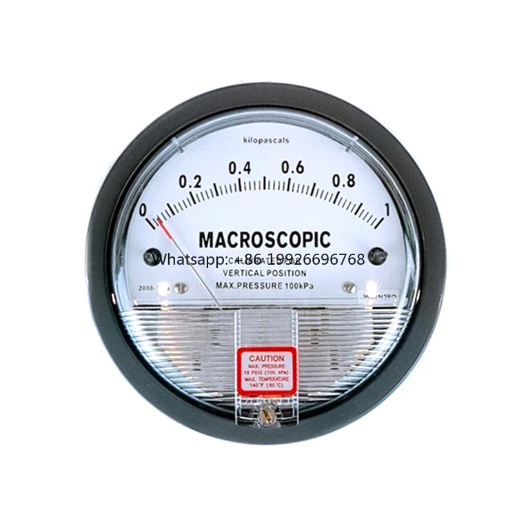 

Differential Pressure Gauge / Manometer / 20 bar Air Gas Pressure Meter