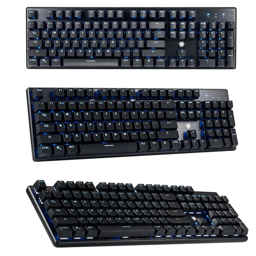 HEXGEARS G706W Tastiera meccanica Kailh Box Switch Retroilluminato blu 104 tasti Copritasti ABS Tipo-c Tastiera da gioco cablata/2.4G wireless