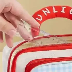 Handheld Dopamine House Pencil Bag Large Capacity Cosmetics Storage Stationery Storage Bag Creative Portable Pen Pencil Case