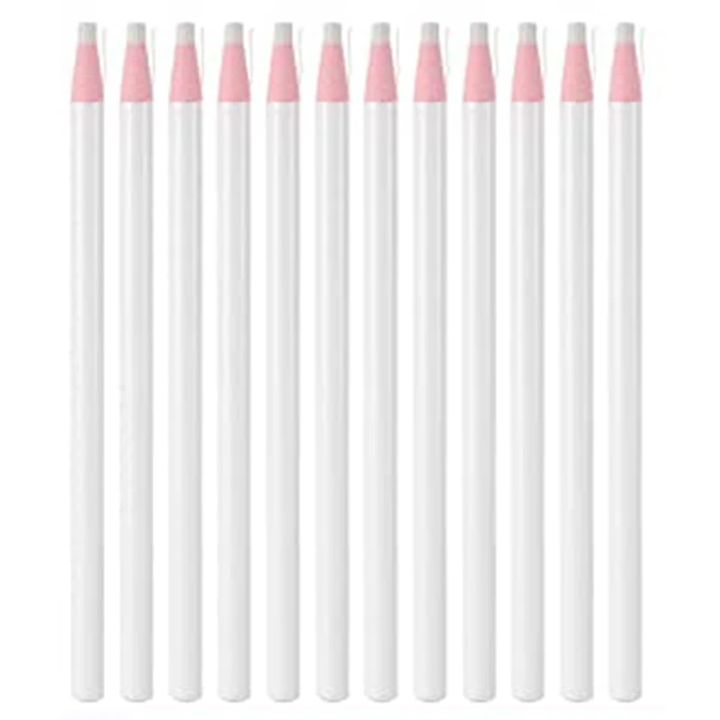 48 Pcs White Chalk Pencils White Invisible Erasable Pencils White Sewing Mark Pencil Fabric White Chalk Markers Industrial