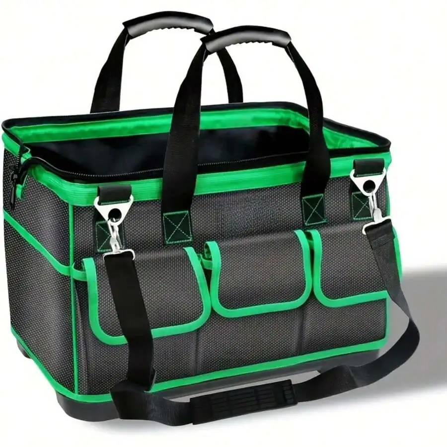 

1 Heavy-Duty Canvas Tool Kit - Waterproof Oxford Cloth Storage Box With Multiple Compartments, Durable And Portable Tool Storage