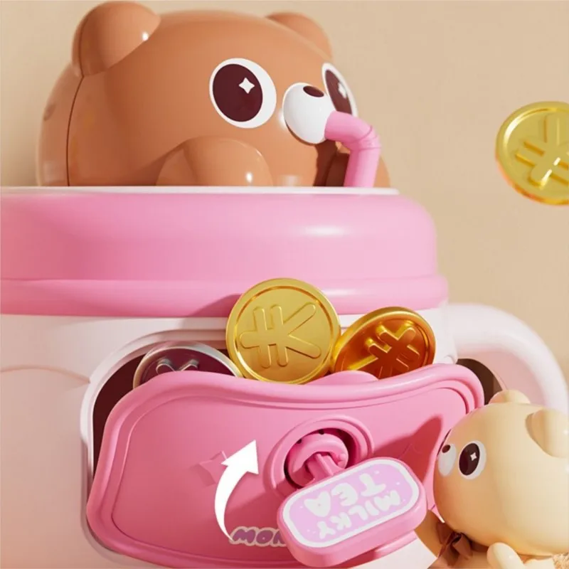 1pcs New Simulated Bear Water Cup Storage Tank Animal Design Savings Tank Portable Openable Money Storage Pot Children's Gifts