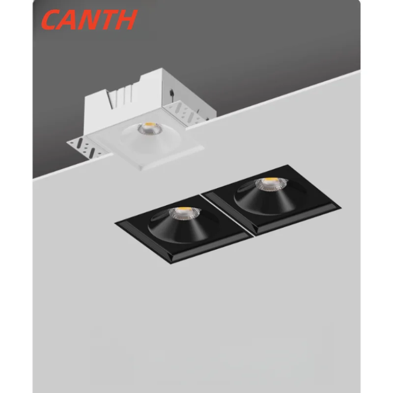 

The height is lowered according to the thickness of the ceiling. No frame spotlight embedded anti-glare square no main light