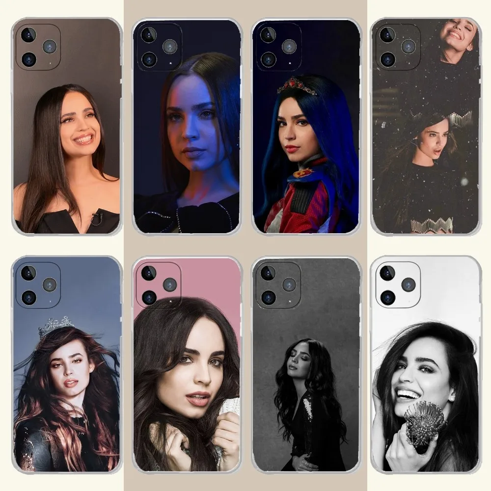 S-Sofia Carson Phone Case For iPhone 15,14,13,12,11 Plus,Pro,Max,XR,XS,X,7,8 Plus,SE,Mini Transparent Silicone Soft